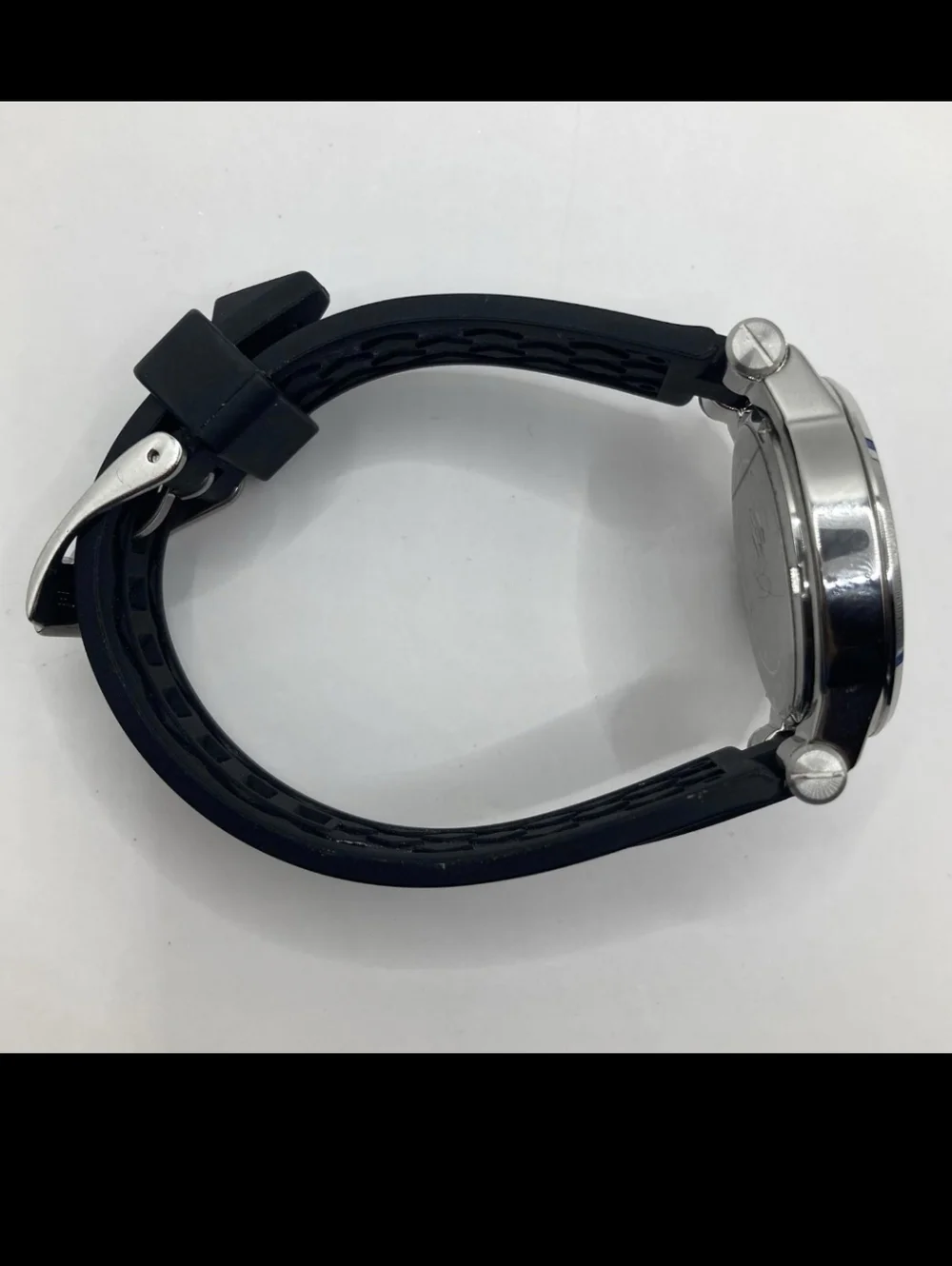 Michael Kors Women's Silver Case Black Dial Watch with Black Strap - Picture 3 of 5